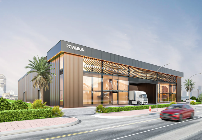Poweron Enertech modern office and industrial complex in Dubai UAE
